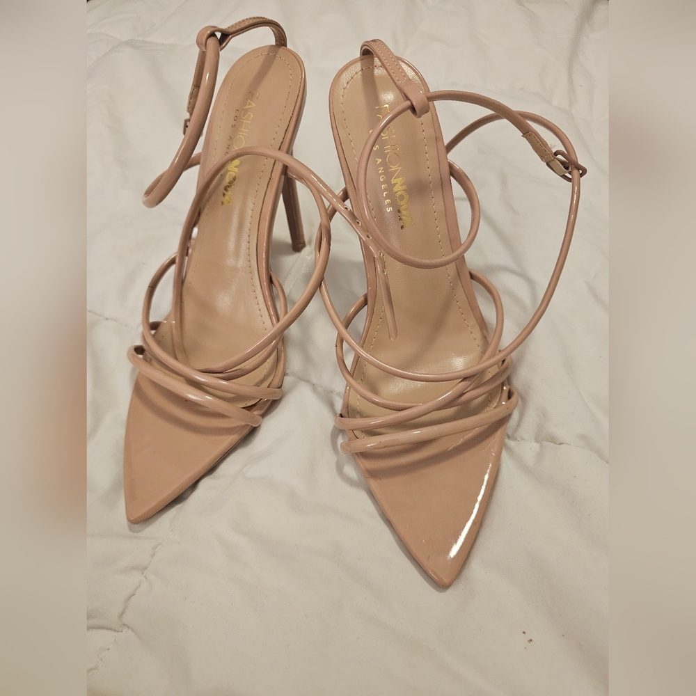 Elegant Nude Strappy Heels
